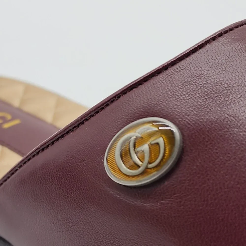Gucci x SF Giants MLB Leather Open Slip On Loafers - NWB
